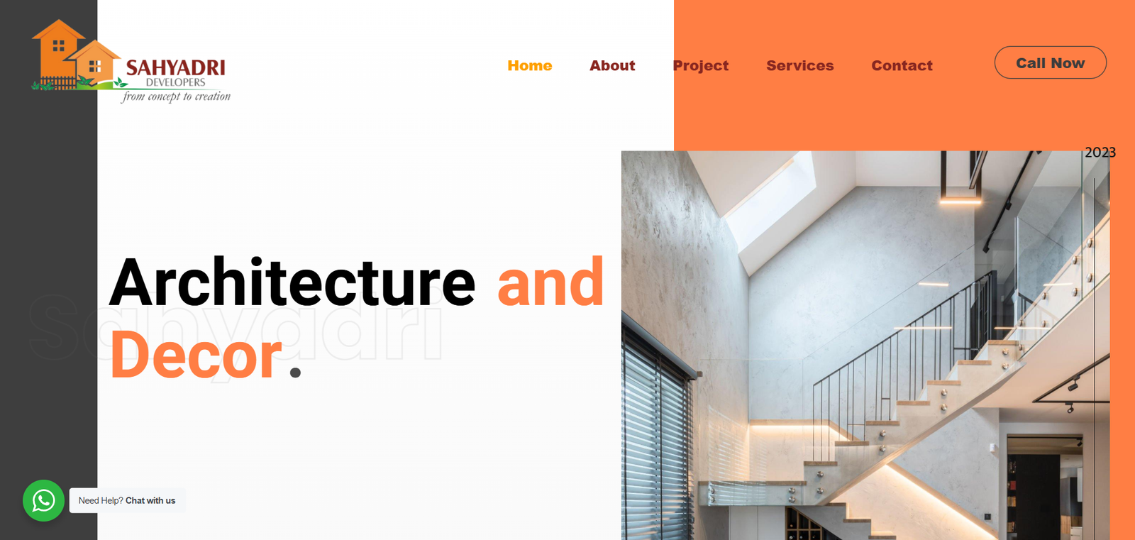 Sahyadri Developers website screenshot